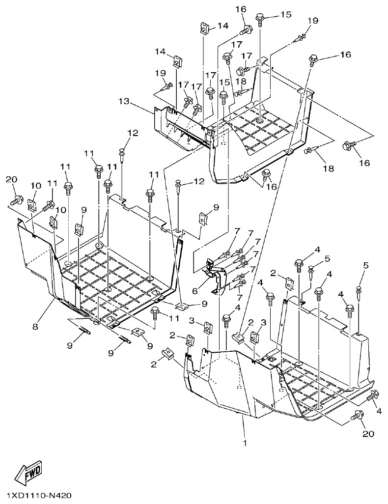 Yamaha VIKING1XP9_2014 STAND & FOOTREST parts diagram